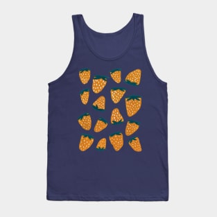 Organic summer strawberries orange and green Tank Top